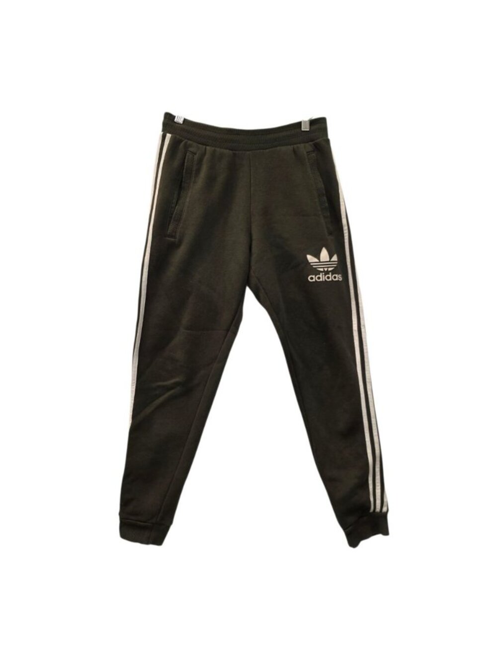 ADIDAS Womens Tracksuit Trousers Joggers Size Small Green Cotton